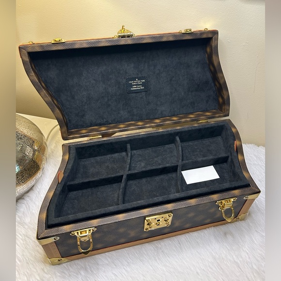 🔴🚨COLLECTORS🚨Louis Vuitton•Blurred Not Monogram Wave Coffret Trunk - Picture 11 of 14